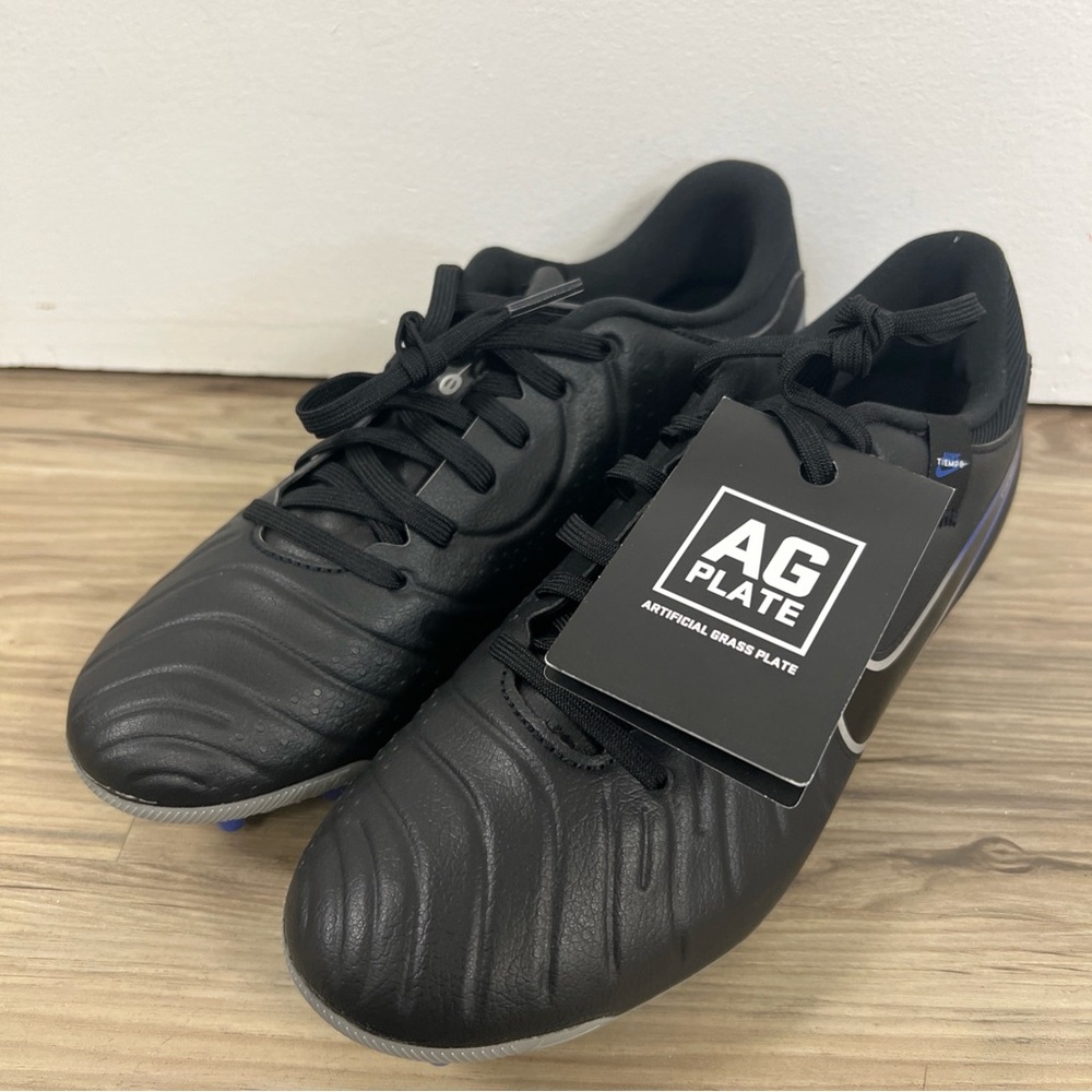 Nike Black Men's Athletic Soccer Cleats AG Plate